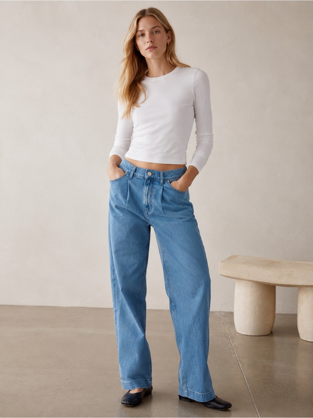 AYR The Hooky Wide Leg Jeans Baggy Cotton Hemp Size 27